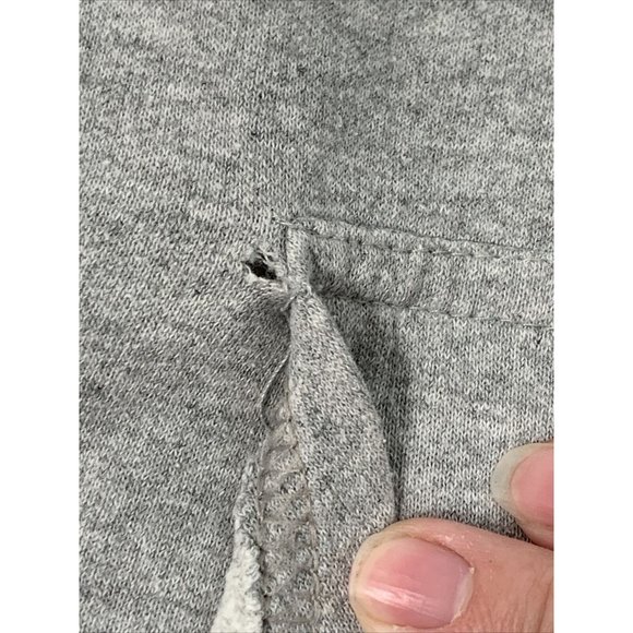 NYC spell out sweatshirt hoodie Gray Adult Med lightweight - Picture 3 of 5